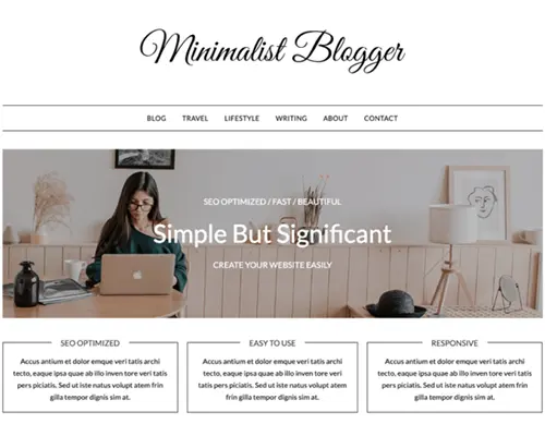 minimalist-blogger- WP web design for authors