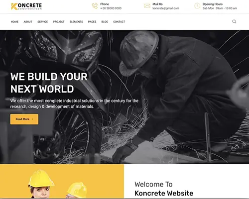 koncrete-website-design-for-construction-company