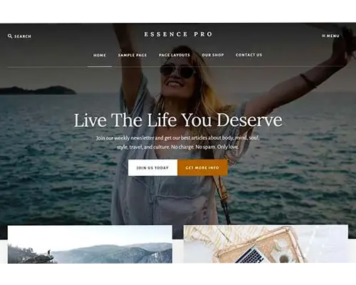 Essence Pro WordPress Theme for Senior-Friendly Website